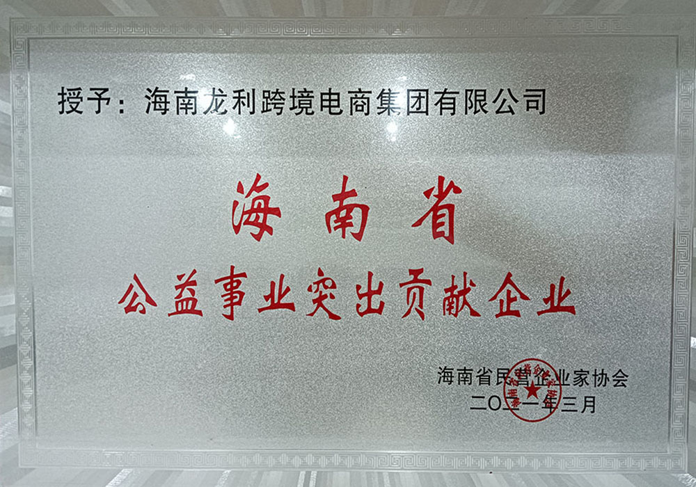 龙利集团荣获海南省公益事业突出贡献企业(图1)